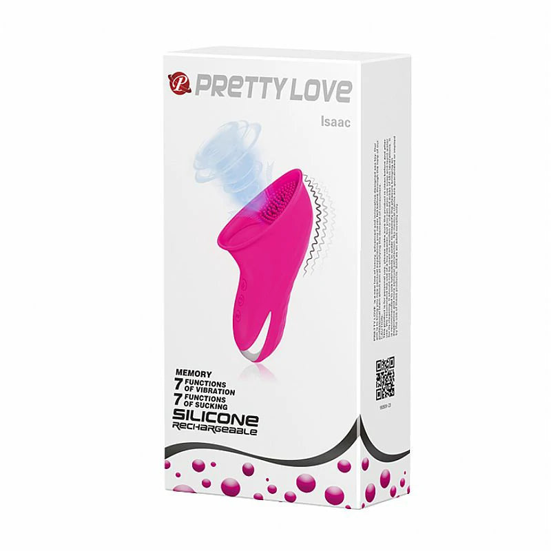 ESTIMULADOR DE CLITÓRIS COM SUCÇÃO ISAAC PINK 13,8 X 4,8 CM PRETTY LOVE