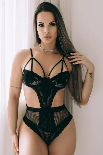BODY BIANCA RENDA PRETO TAMANHO G