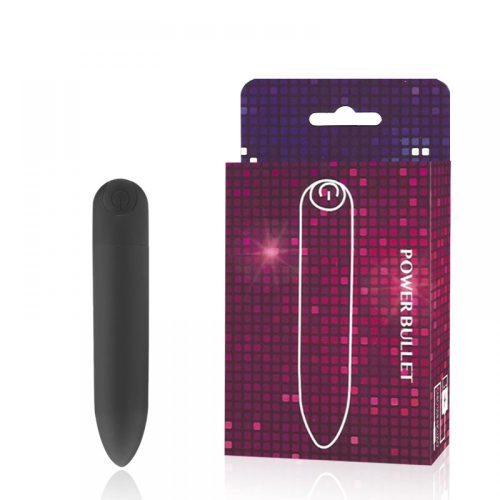 VIBRADOR POWER BULLET 9 X 1,8 CM RECARREGÁVEL AVELUDADO PRETO YOUVIBE