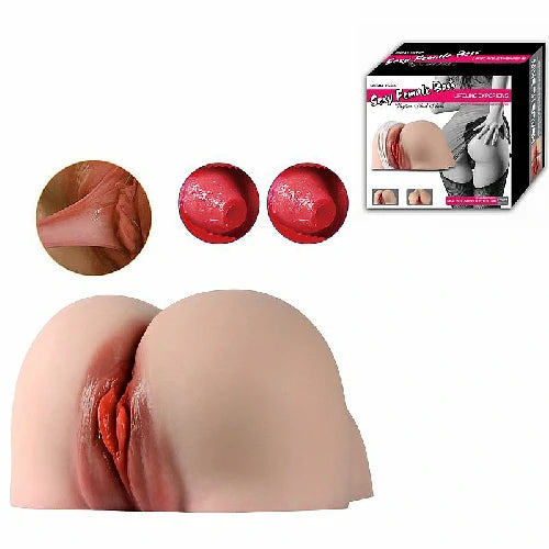 Masturbador Masculino Realístico Boss em formato de bunda, com vagina e ânus e textura interna. Feito em Cyberskin, macio e realista.