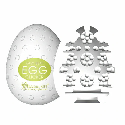 Masturbador Masculino Egg Clicker Magical Kiss com textura interna para proporcionar diferentes sensações. Formato compacto e prático para momentos individuais ou a dois. Compre na FeelHot.