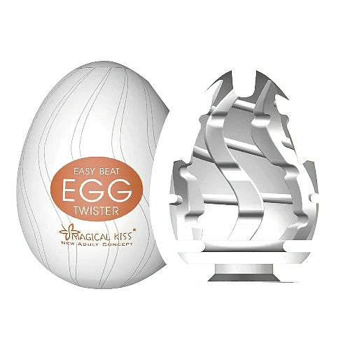 Masturbador Masculino Egg Twister Magical Kiss com textura interna para diferentes sensações. Compacto, prático e ideal para momentos individuais ou a dois.