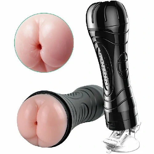 Masturbador Masculino tipo lanterna com ventosa, vibração e textura interna. Possui 24 cm de comprimento e funciona com 2 pilhas AAA. Prático e portátil. Compre na FeelHot.