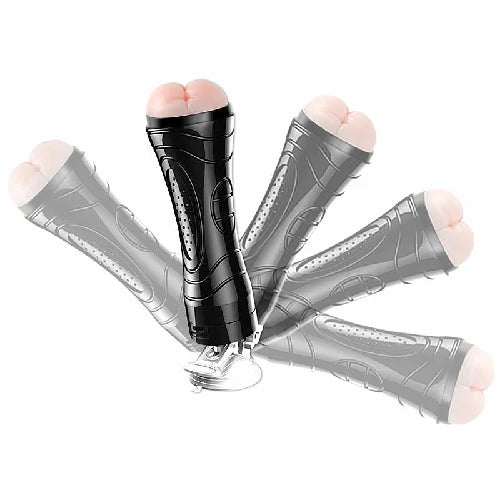 Masturbador Masculino tipo lanterna com ventosa, vibração e textura interna. Possui 24 cm de comprimento e funciona com 2 pilhas AAA. Prático e portátil. Compre na FeelHot.