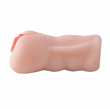 Masturbador Masculino Vagina Cyberskin com textura interna e material macio ao toque. Formato anatômico, compacto e fácil de manusear, com 13,5 cm de comprimento.