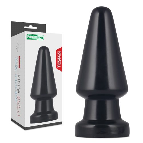 PLUG EM SILICONE 17,5 X 7,5 CM KING PRETO LOVETOY