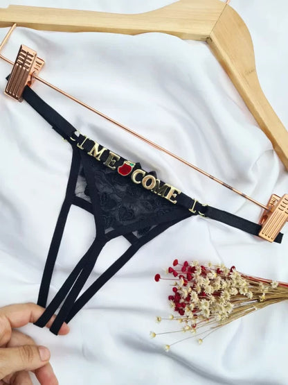 CALCINHA PERSONALIZADA SECRETARIA PRETA CORAÇÃO