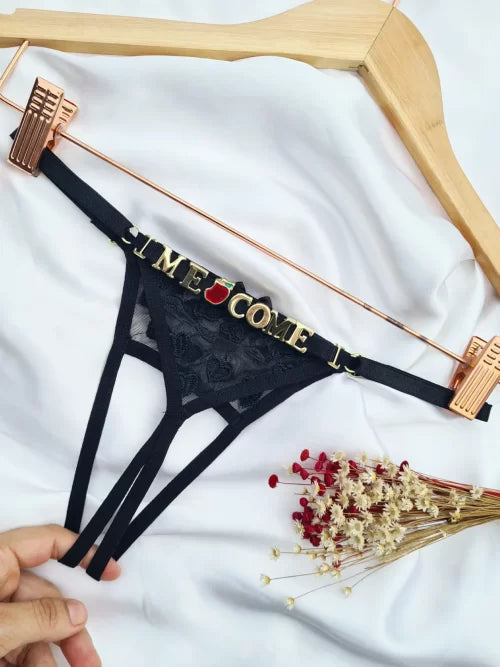 CALCINHA PERSONALIZADA SECRETARIA PRETA CORAÇÃO