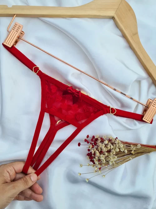 CALCINHA PERSONALIZADA SECRETARIA VERMELHA CORAÇÃO