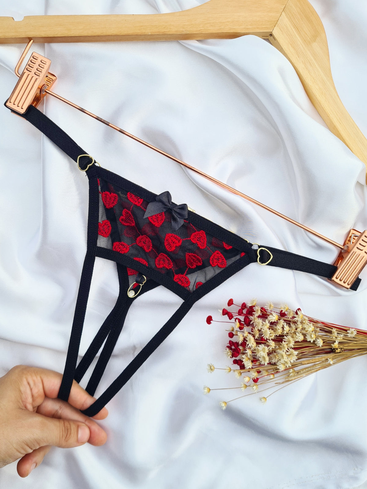 CALCINHA PERSONALIZADA SECRETARIA PRETA COM VERMELHO
