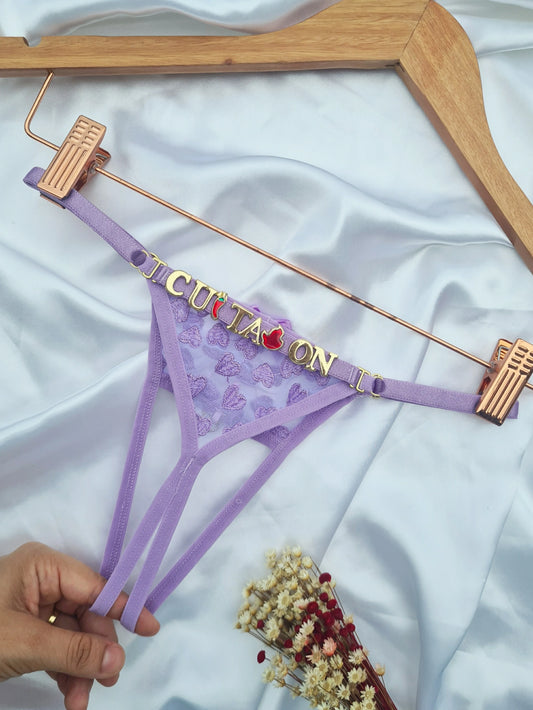 CALCINHA PERSONALIZADA SECRETARIA LILÁS