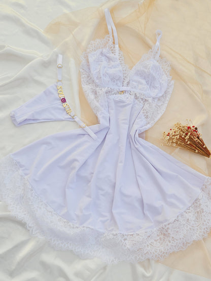 CAMISOLA LORENA CALCINHA PERSONALIZAVEL COR BRANCO G