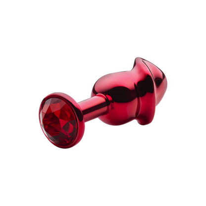 PLUG LITE VERMELHO METÁLICO FORMATO PÊNIS TAMANHO P SEXY FANTASY