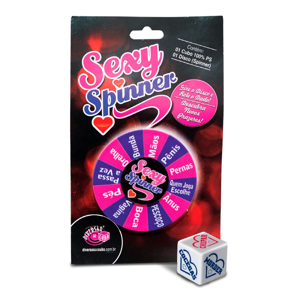 Sexy Spinner: jogo erótico com disco giratório e dado para explorar preliminares e novas sensações a dois. Compre na FeelHot.