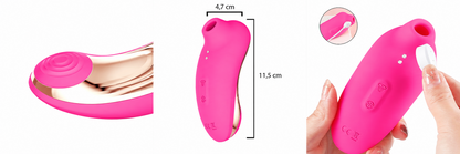 VIBRADOR DE PULSAÇÃO COM DEDILHAR TAPPING XIDA PINK