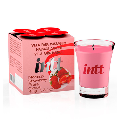 VELA BEIJÁVEL MORANGO 40G INTT
