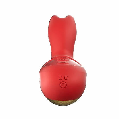 VIBRADOR PONTO G E CLITORIS COM ROTAÇÃO E AQUECIMENTO 23,8 X 3,0 CM VERMELHO