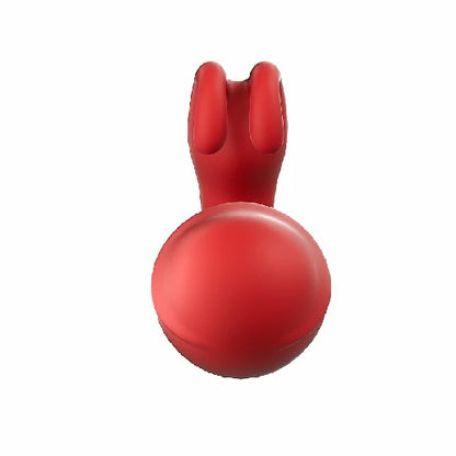 VIBRADOR PONTO G E CLITORIS COM ROTAÇÃO E AQUECIMENTO 23,8 X 3,0 CM VERMELHO