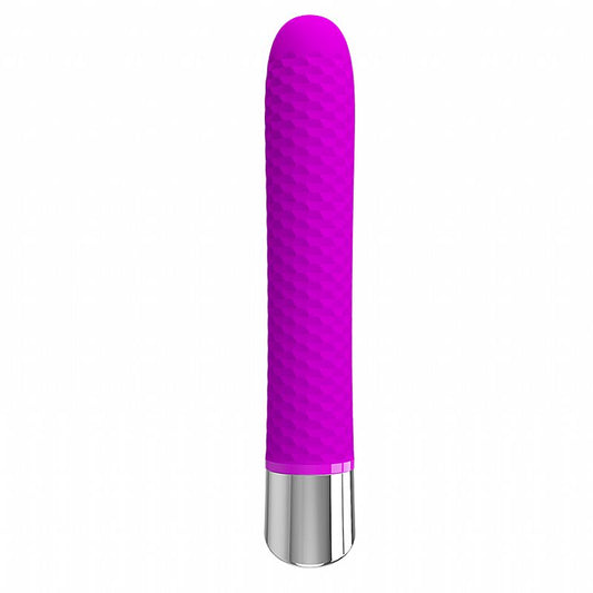 Conheça o vibrador clitoriano Sebastian Pretty Love, roxo, com textura e 12 funções de vibração. Compre online na FeelHot!