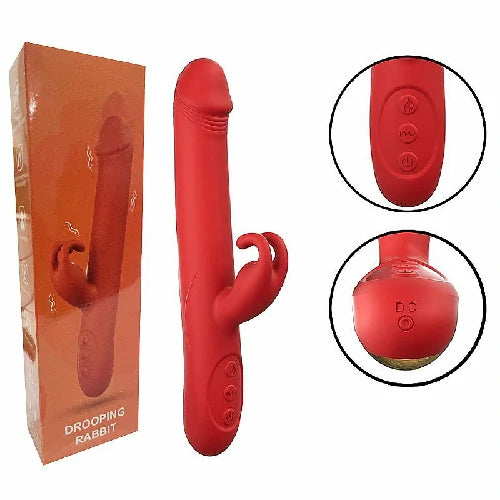 Vibrador de ponto G e clitóris com 10 modos de vibração, rotação, aquecimento, formato ergonômico, silicone e resistência à água.