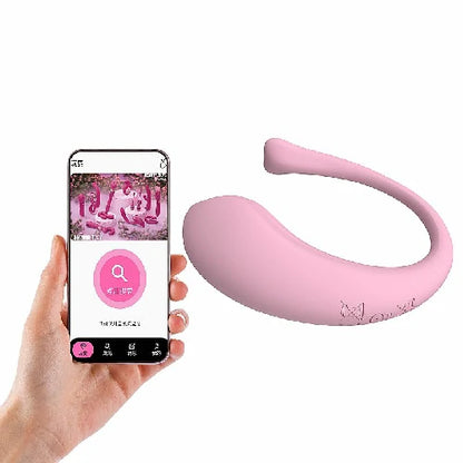 Vibrador de casal Whale Mini APP com controle por Bluetooth, aplicativo para Android e iOS, 9 modos de vibração e alcance de até 5 metros.