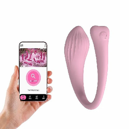 VIBRADOR DE CASAL WHALE MINI APP ROSA S-HANDE