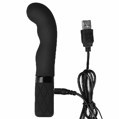 VIBRADOR PONTO G E CLITORIS EM SILICONE PRETO 15 X 2,5 CM G INTRU LOVETOY