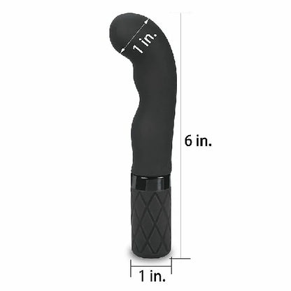 VIBRADOR PONTO G E CLITORIS EM SILICONE PRETO 15 X 2,5 CM G INTRU LOVETOY