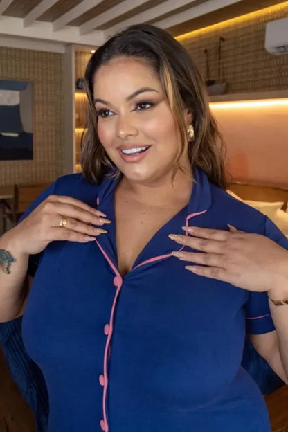 CAMISOLA AMERICANA AZUL MARINHO TAMANHO GG