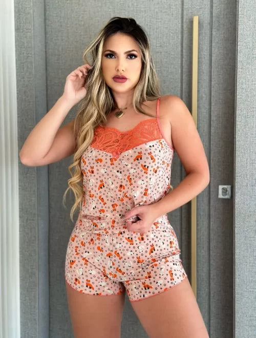 BABY DOLL COM RENDA NO BUSTO TAMANHO G CLARO