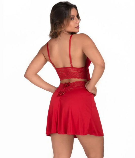 CAMISOLA COM RENDA NAS COSTAS MOIRA VERMELHO TAM G