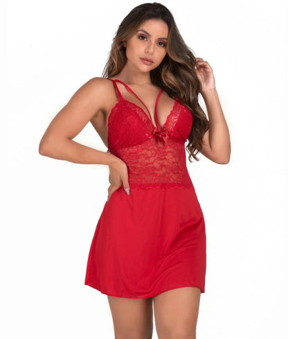 CAMISOLA COM RENDA NAS COSTAS MOIRA VERMELHO TAM G