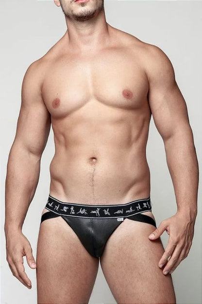 JOCK CIRRE PRETO ELÁSTICO KAMA SUTRA FAIXA DUPLA GAY SD CLOTHING