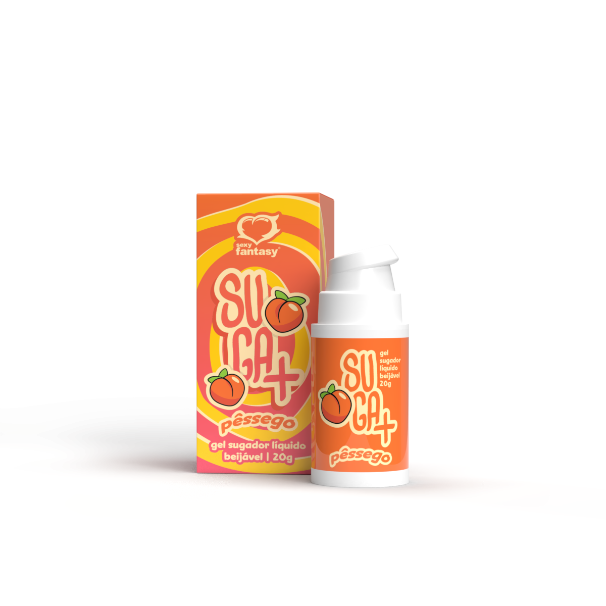 EXCITANTE UNISSEX SUGADOR LIQUIDO SUGA+ PESSEGO 20 G SEXY FANTASY