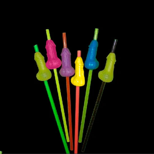 CANUDO EROTICO COM MINI PENIS COLORIDO NEON COM 10 UNIDADES