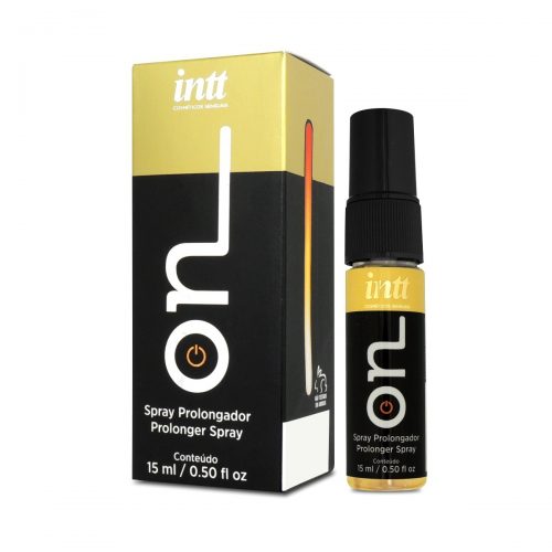 ON Retardante Masculino Spray 15ml INTT, desenvolvido para ajudar a controlar a sensibilidade durante os momentos íntimos. Aplicação prática em spray.