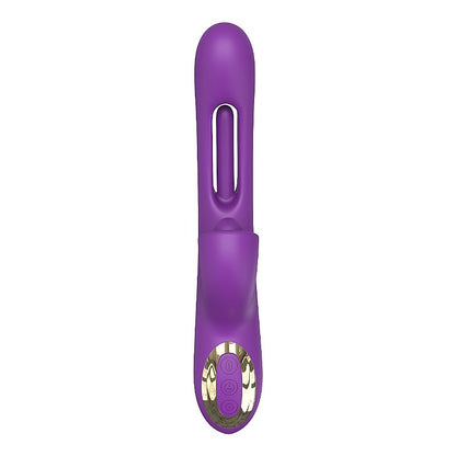 VIBRADOR PONTO G E CLITORIS COM DEDILHAR ROXO SLAP