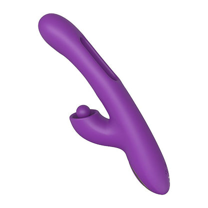 VIBRADOR PONTO G E CLITORIS COM DEDILHAR ROXO SLAP